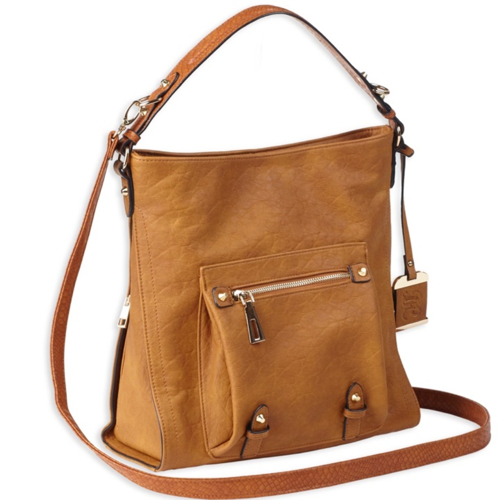 BULLDOG CONCEALED CARRY PURSE - HOBO ANNA COGNAC